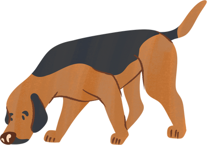 Cute Handdrawn Bloodhound